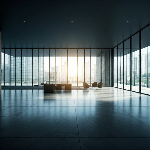 Modern corporate lobby